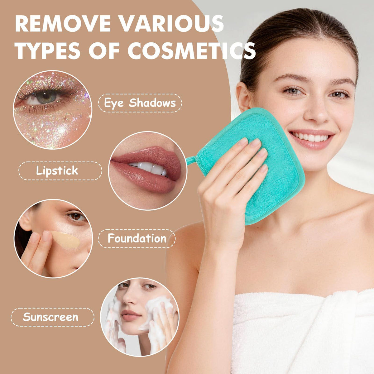 NEOACT wet cloth removing makeup using only water effectively
