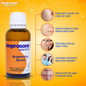 Neoprosone 30ml size next to a coin for scale and travel-friendly convenience