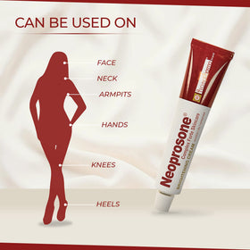 Neoprosone applied to hand showing easy spread and hydration benefit