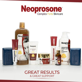 Neoprosone label ingredients close-up highlighting arbutin complex and transparency of formulation