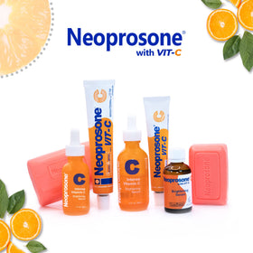 Neoprosone on bathroom counter in lifestyle setting for daily use