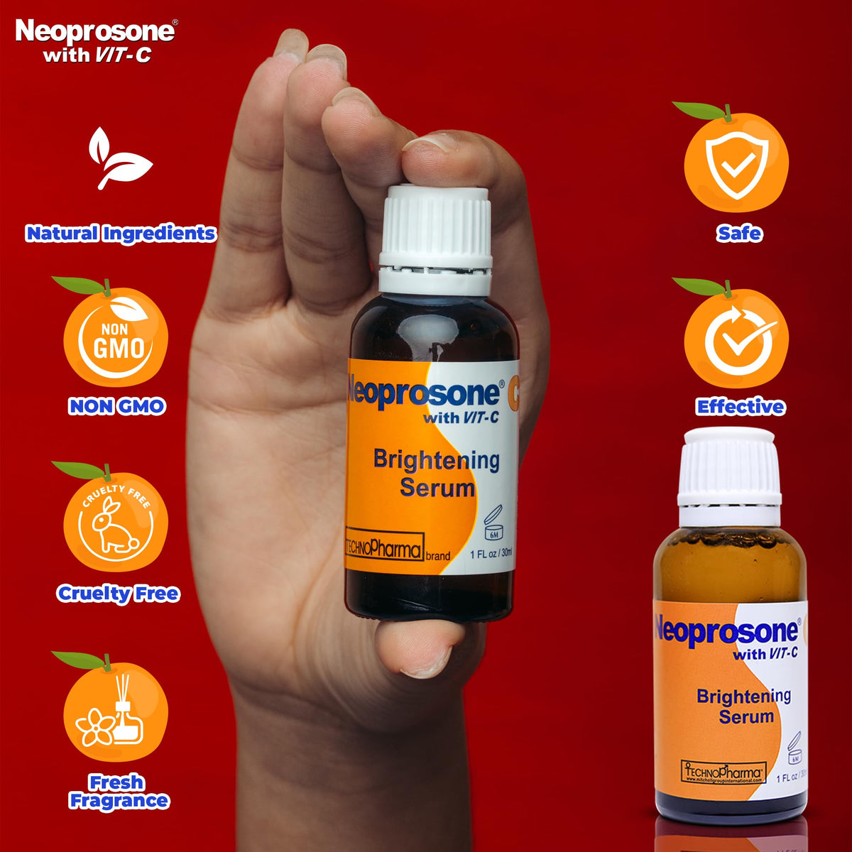 Neoprosone on bathroom counter in lifestyle shot suggesting daily ritual