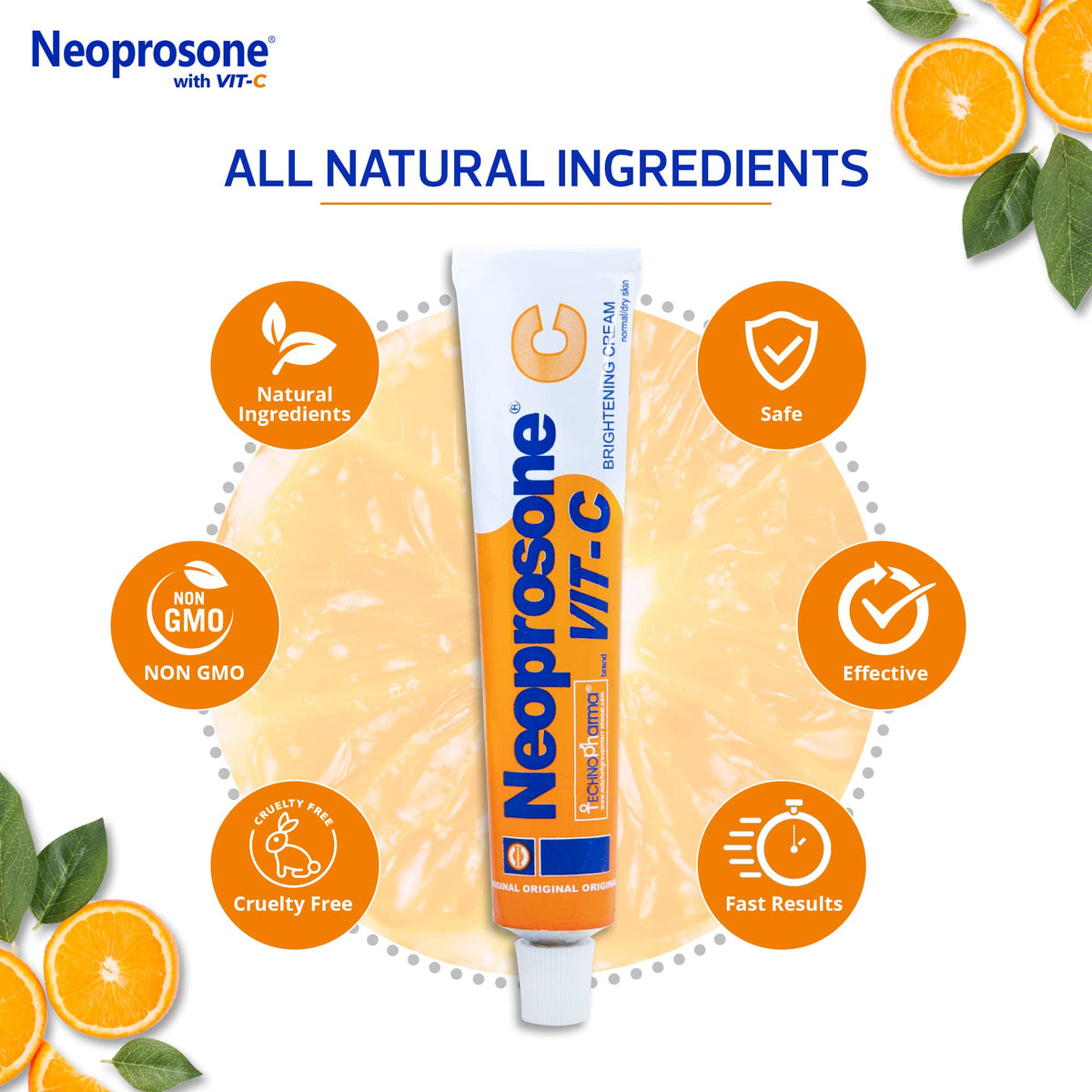 Neoprosone open jar detailing cream consistency for easy application