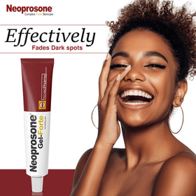 Neoprosone gel texture close-up revealing lightweight, non-greasy consistency for quick absorption