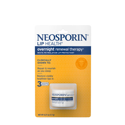 Neosporin overnight tub front view showing protective packaging and brand