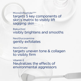 NEOSTRATA packaging label close-up showing active ingredients and claims