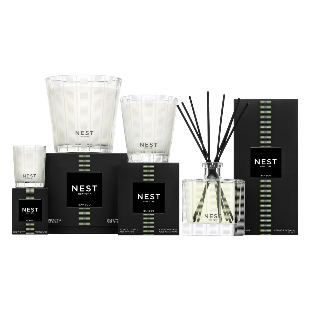 NEST New York bottle next to hand for scale and lasting use benefit