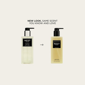 NEST New York pump detail highlighting easy-dispense nozzle for controlled one-pump use