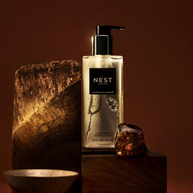 NEST New York creamy lather on hands showing gentle cleansing benefit