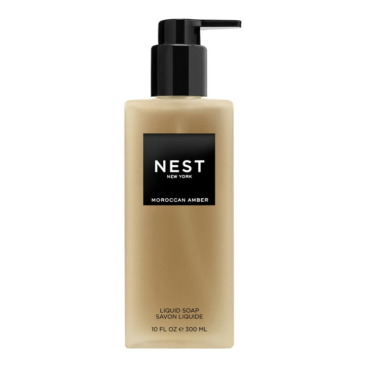 NEST New York front bottle shot showing elegant amber liquid and pump