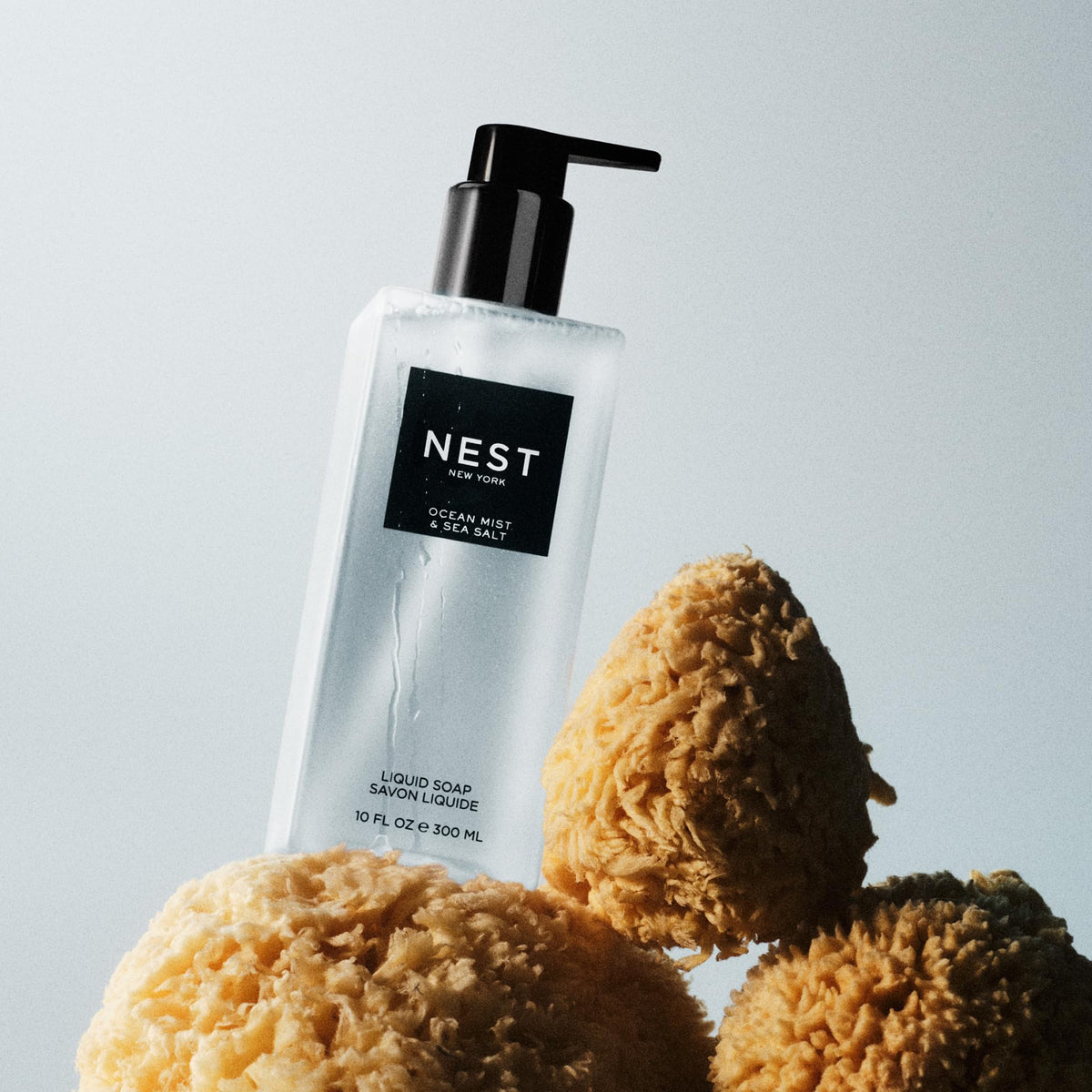 NEST New York pump action dispensing soap for easy one-handed use benefit