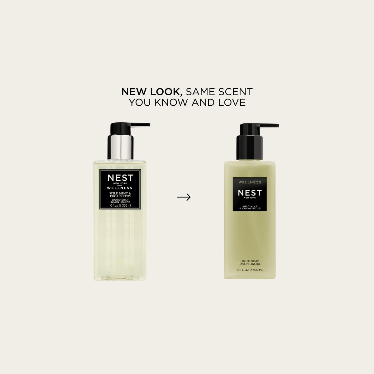 NEST New York pump and label detail highlighting easy dosing and design