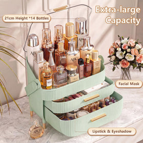 NestOrganix close-up of transparent lid and gold handle highlighting easy access