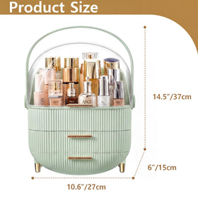 NestOrganix interior compartments filled with skincare showing organized storage
