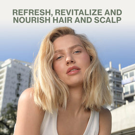NEUMA in-shower lather on hair illustrating gentle cleansing and buildup removal