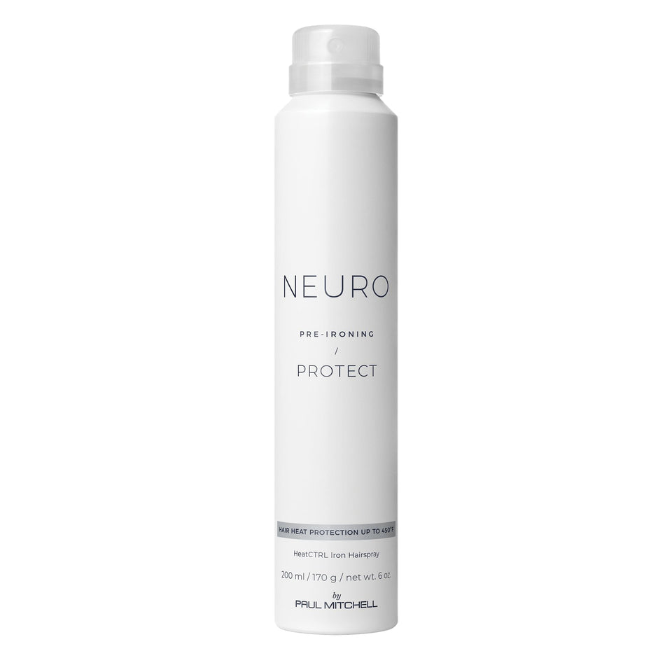 Neuro by Paul Mitchell front packaging showing sleek can, glossy finish benefit