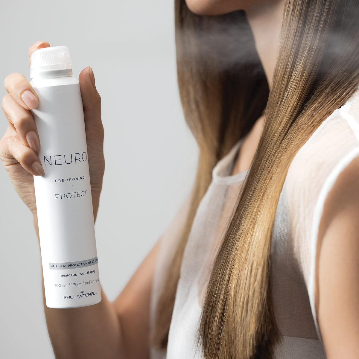 Neuro by Paul Mitchell label close-up showing product details and usage benefits