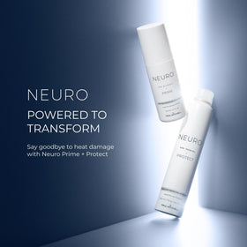 Neuro by Paul Mitchell in bathroom setting illustrating salon-quality home styling