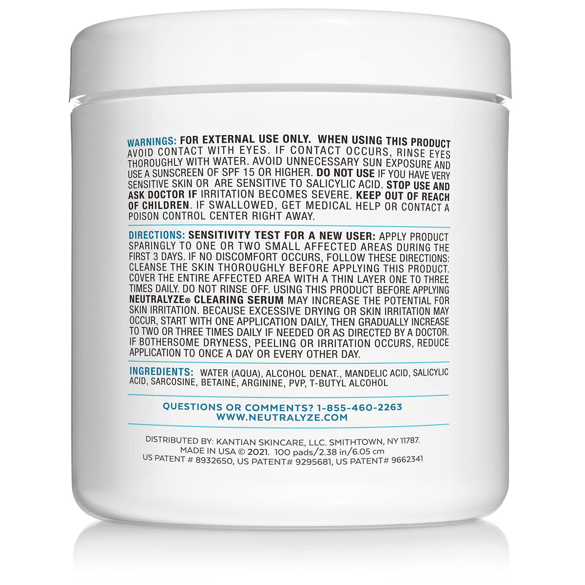 Neutralyze close-up of pad texture highlighting dual-texture exfoliation