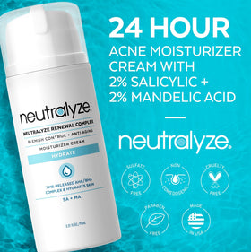Neutralyze pump dispensing lotion, demonstrates controlled time-release application