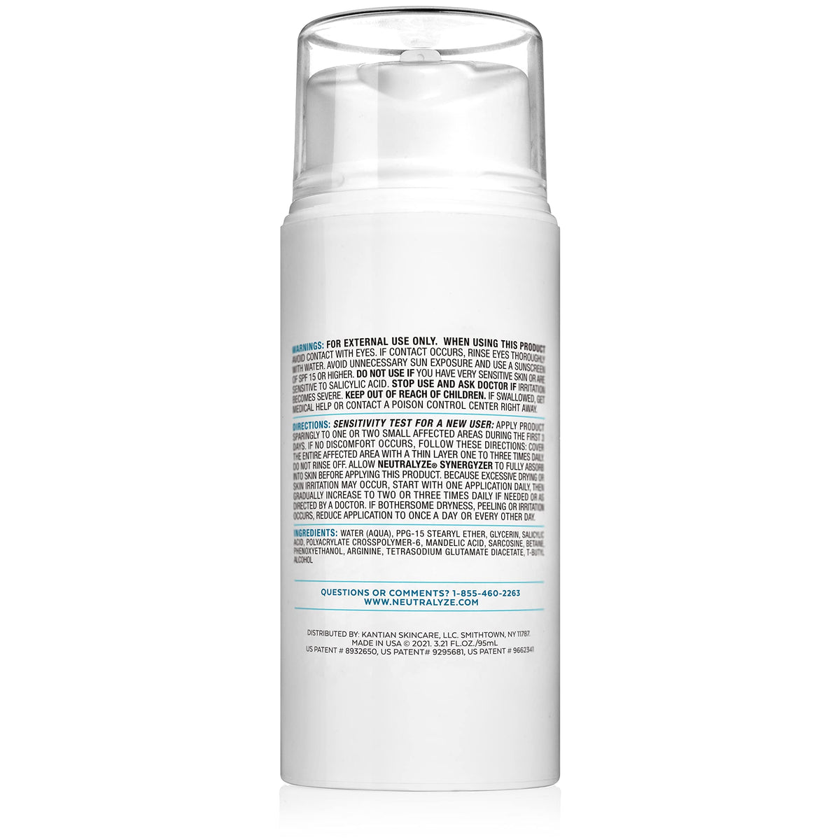 Neutralyze texture close-up of lightweight lotion, shows absorbent hydration