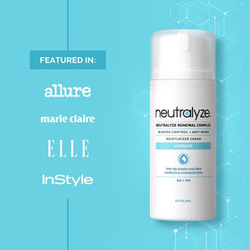 Neutralyze applied under makeup illustrating smooth layering and matte finish