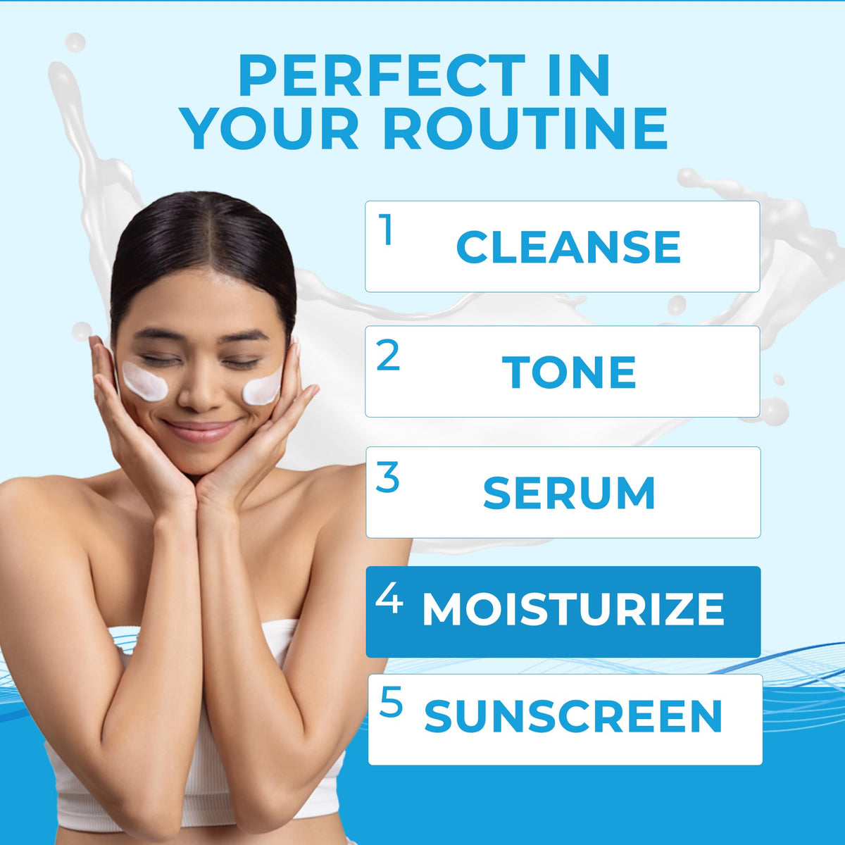 NEUTRIDERM creamy texture on palm showing fast-absorbing hydration benefit