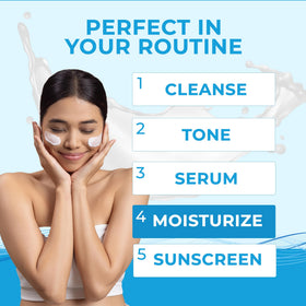 NEUTRIDERM creamy texture on palm showing fast-absorbing hydration benefit