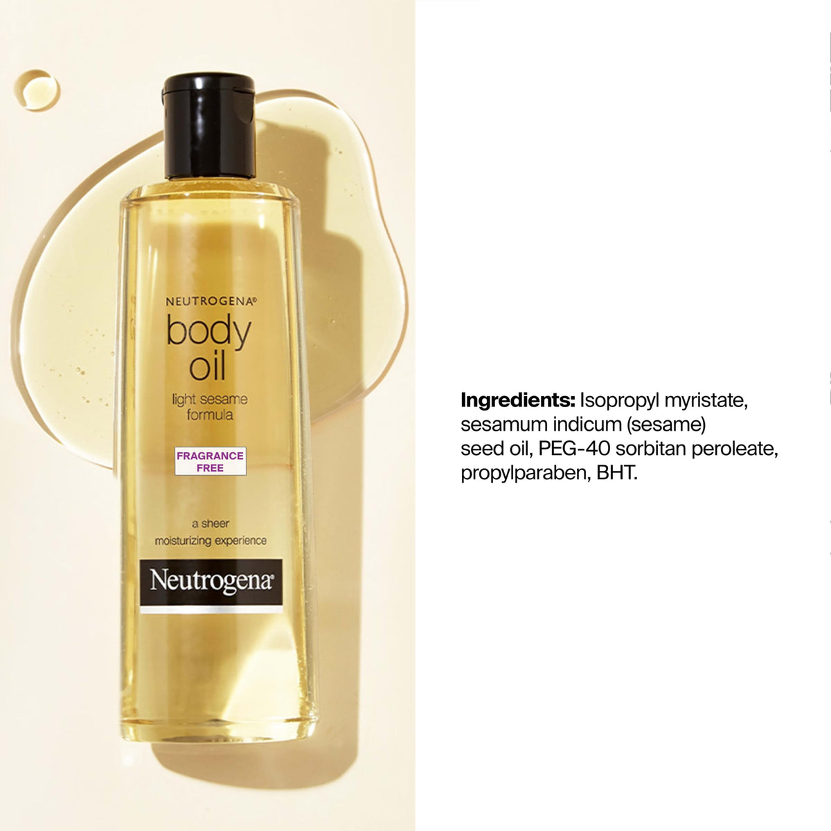 After-shower skin detail showing Neutrogena leaves skin luminous