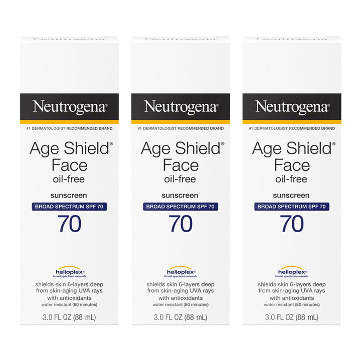 Neutrogena front packaging showing SPF 70 for clear product identification and trust