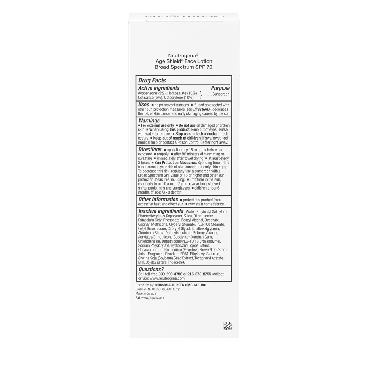 Neutrogena age shield small tube placed in a bag showing travel-ready convenience