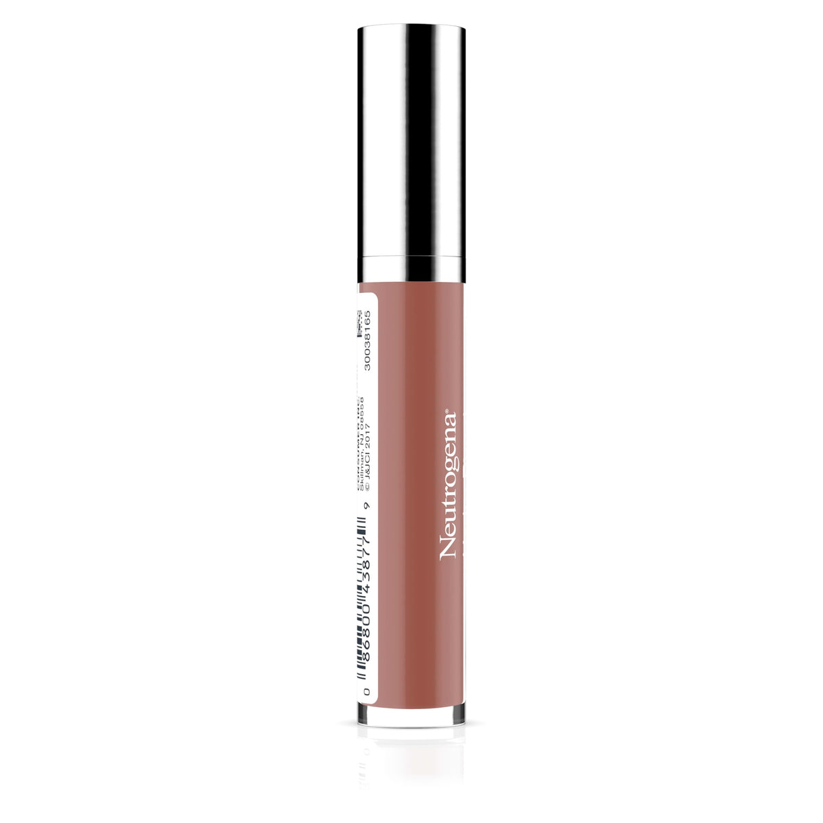 Neutrogena gloss held in hand showing compact size and travel convenience