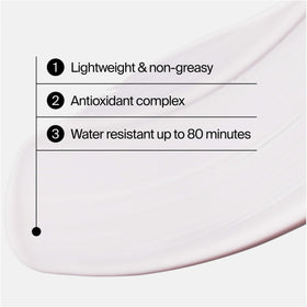 Neutrogena applied to face demonstrating invisible, non-greasy finish