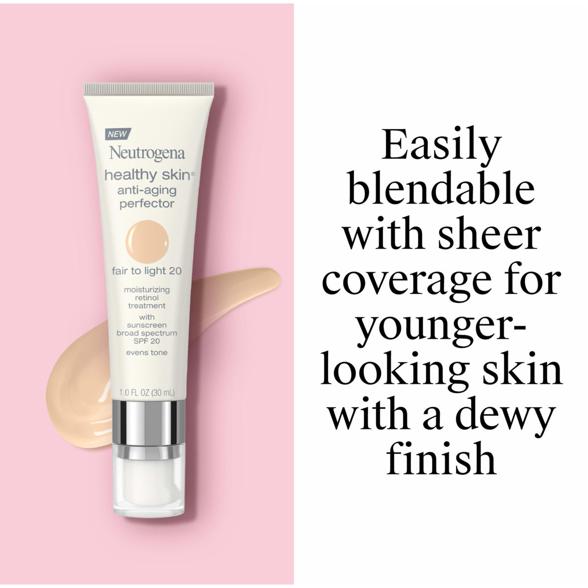 Neutrogena being blended on hand demonstrating easy application and coverage