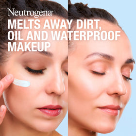 Neutrogena open jar showing smooth balm texture and melting performance