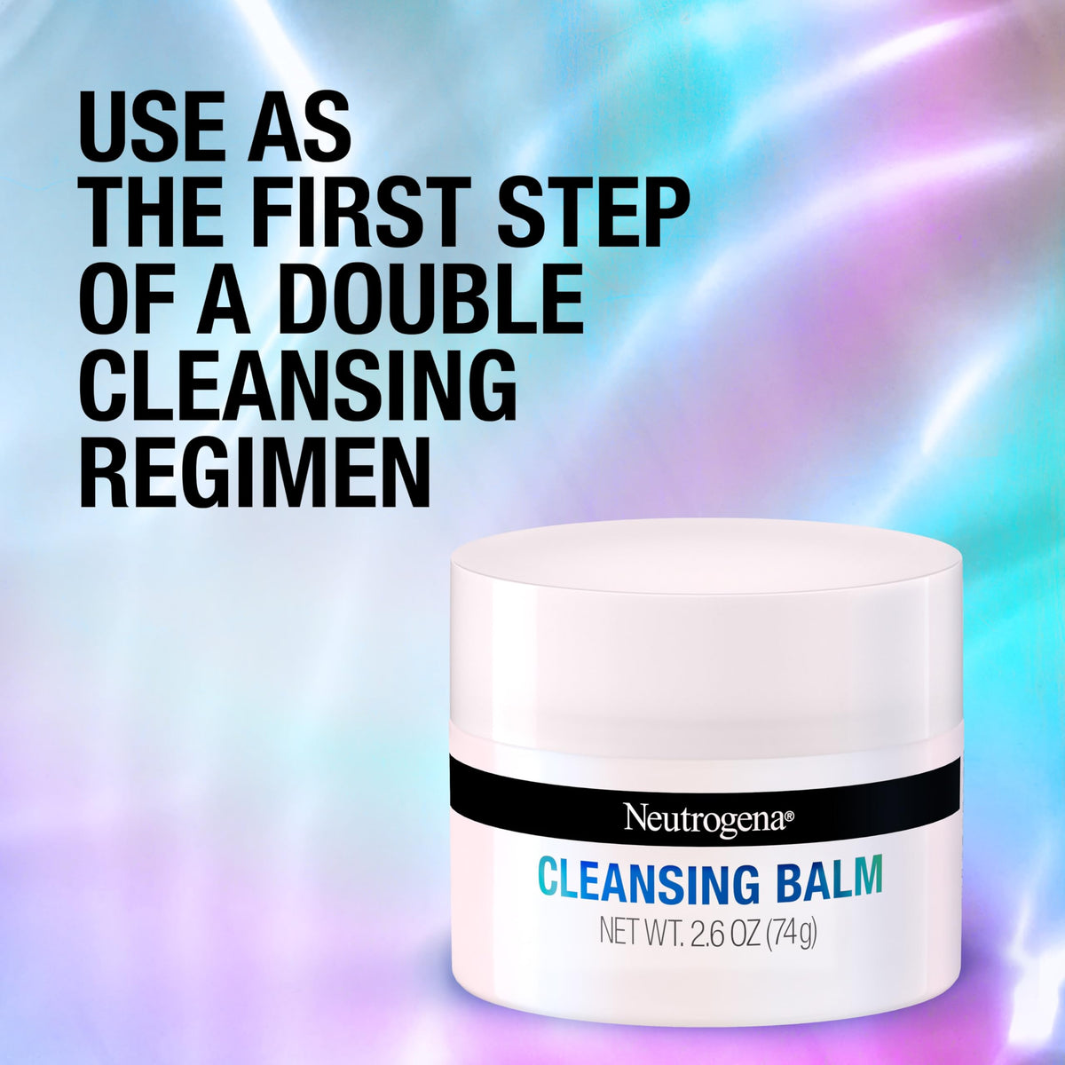 Neutrogena balm next to common items showing 2.6 oz travel-friendly size