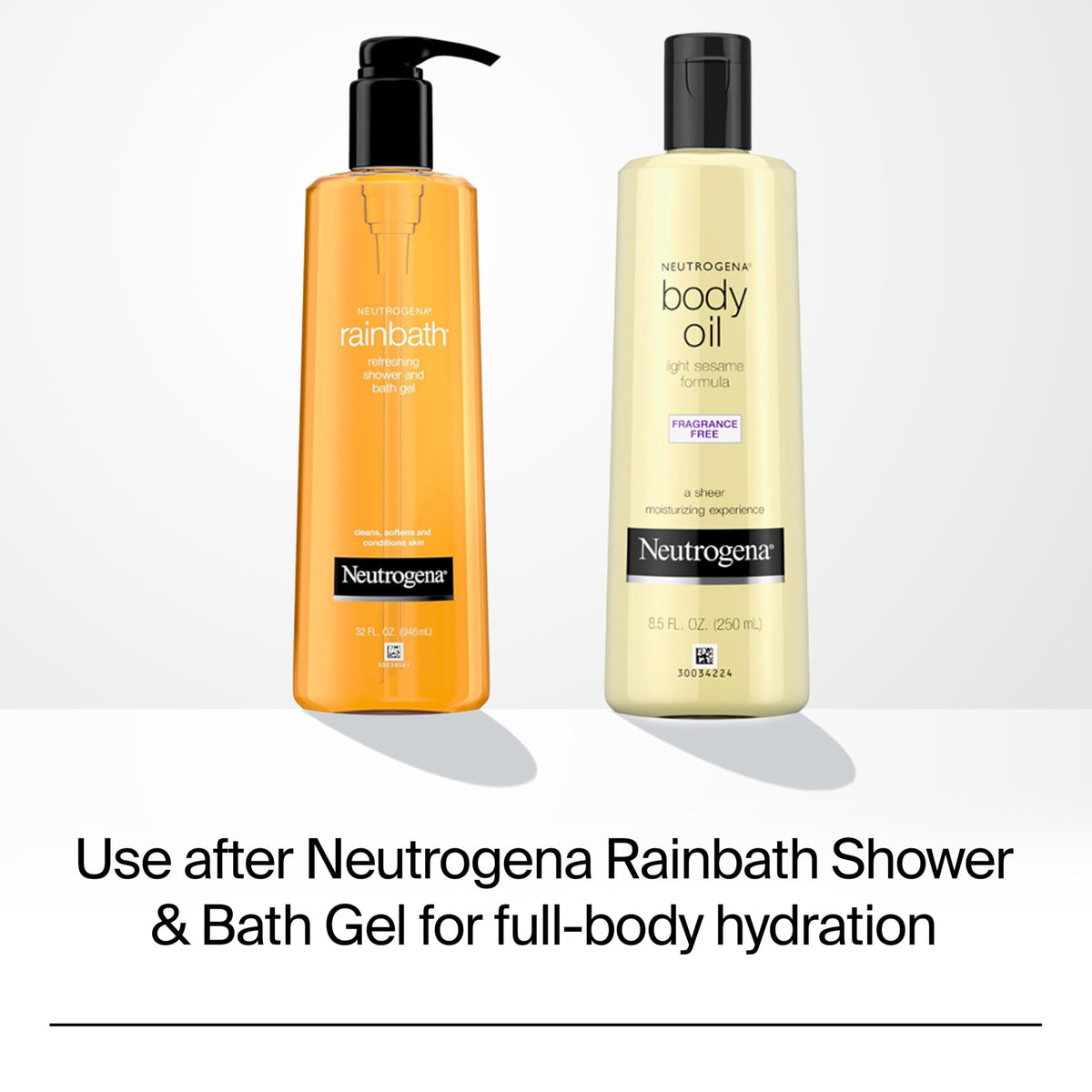 Neutrogena poured into bath water to soften skin while soaking