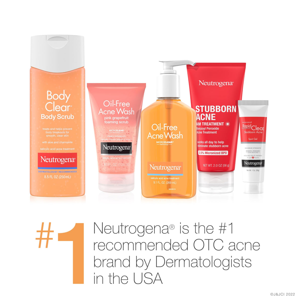 Neutrogena on shower shelf in lifestyle scene promoting daily routine