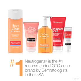 Neutrogena on shower shelf in lifestyle scene promoting daily routine