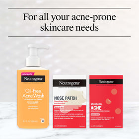 Neutrogena bottle on bathroom counter showing routine-friendly convenience
