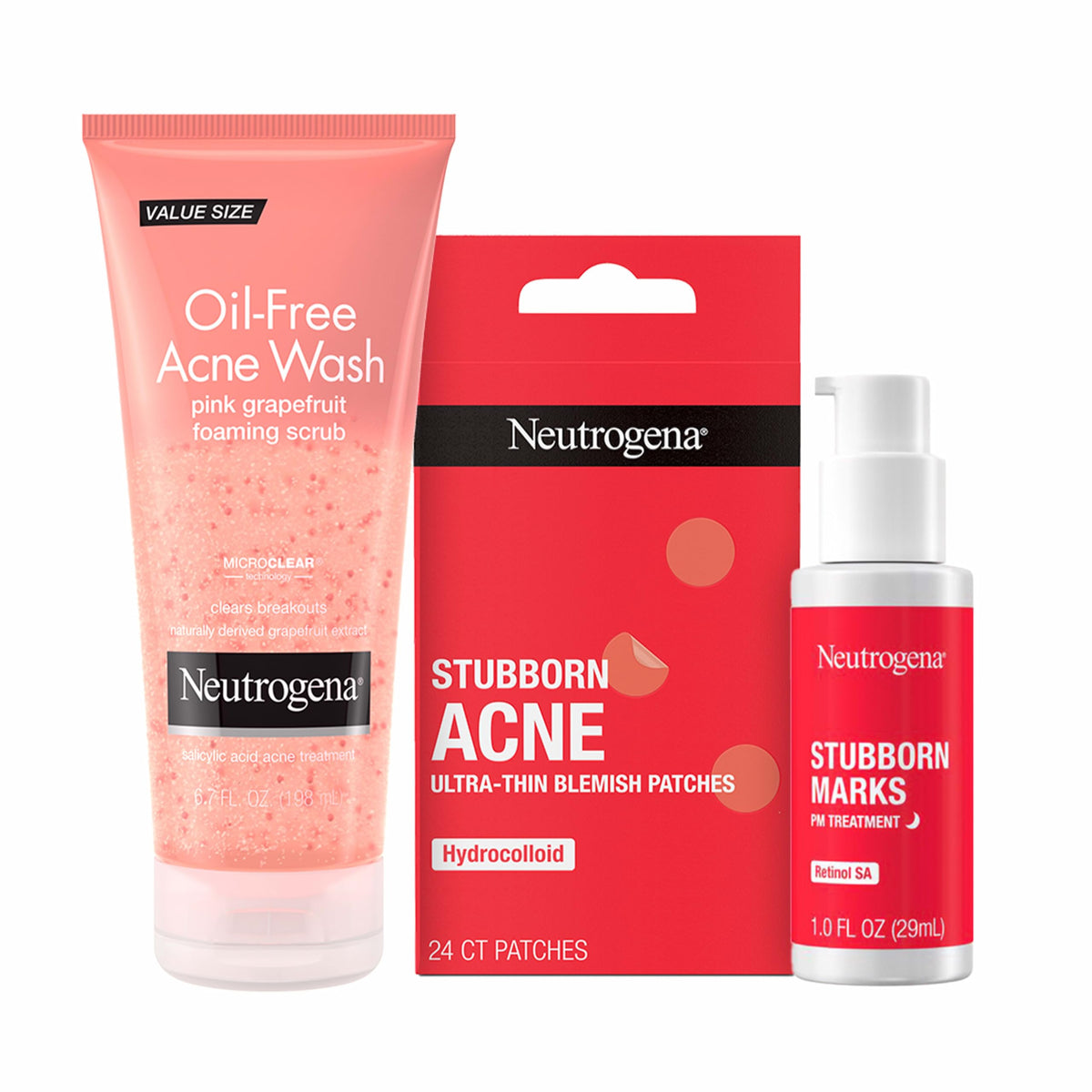 Neutrogena bottle on bathroom shelf styled for fresh morning routine benefit