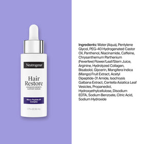 Neutrogena serum on bathroom shelf as part of daily hair ritual