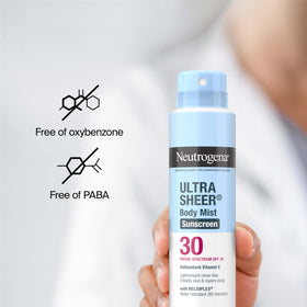 neutrogena being used at beach showing water resistance for outdoor activity