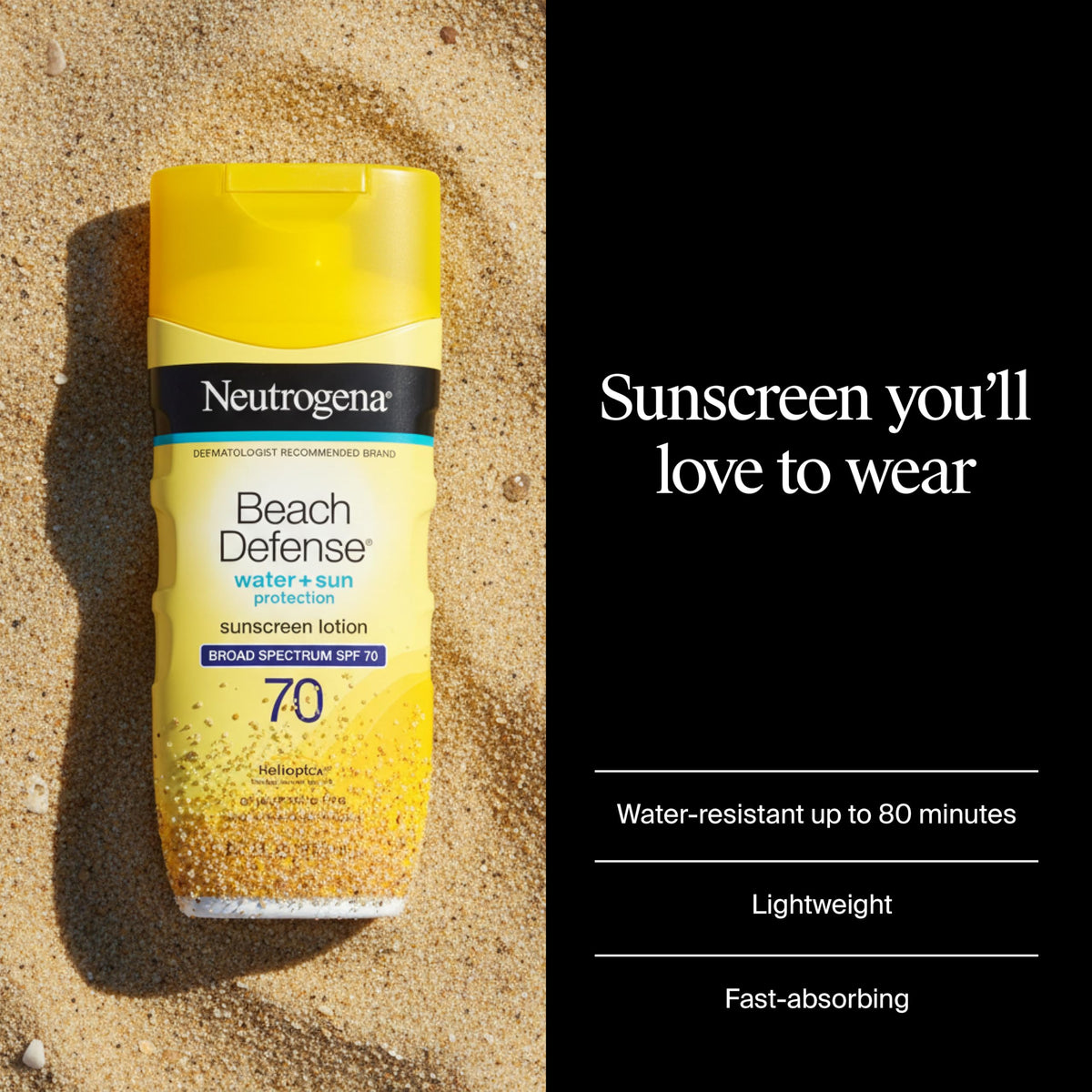 Neutrogena close-up pump dispensing lotion for quick application