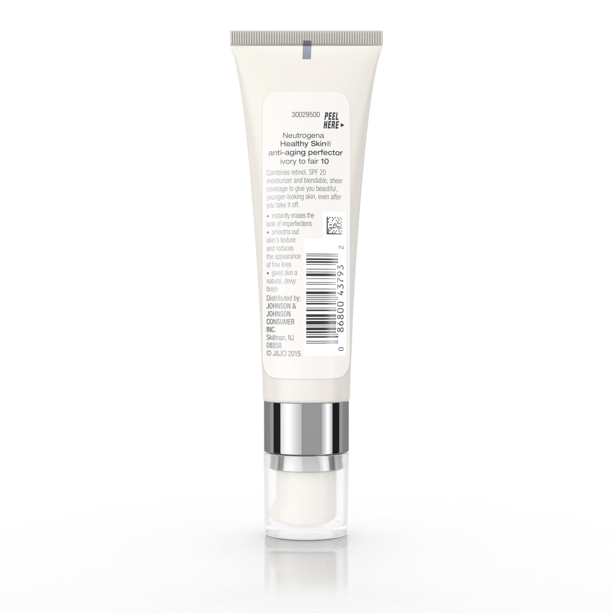 Neutrogena before and after demonstrating visibly smoother, more even-looking skin