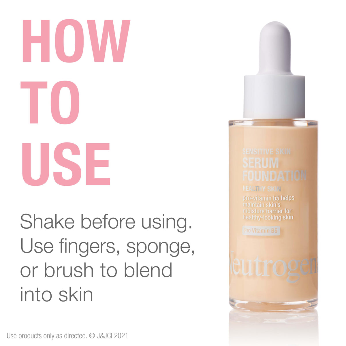 Neutrogena split-face before and after showing pore blurring