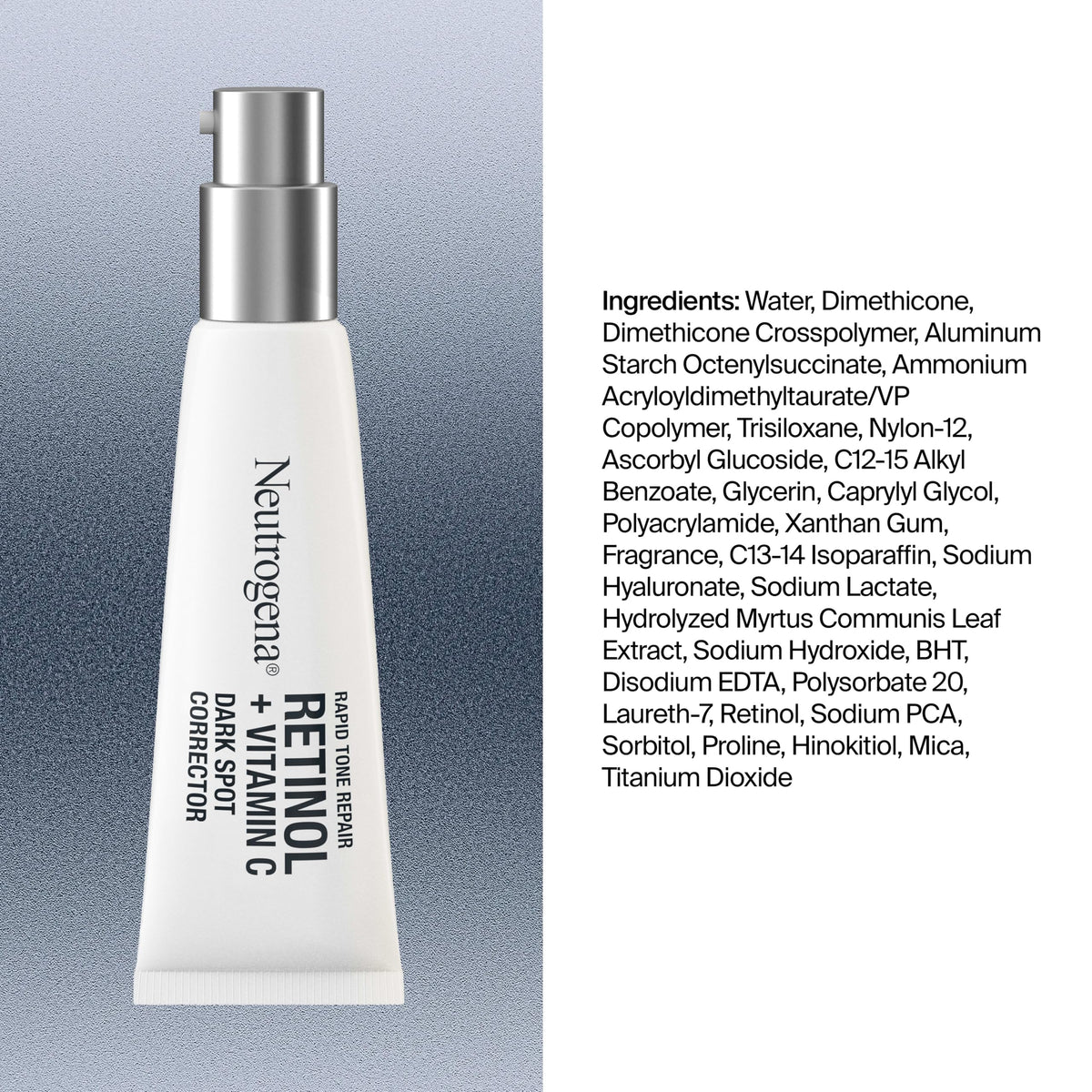 Neutrogena staged before and after shot illustrating brighter, more even-looking skin benefit