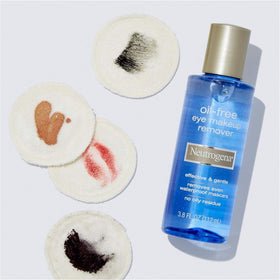 Neutrogena before and after removing waterproof mascara for visible clean lashes