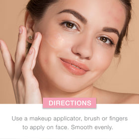 Neutrogena before and after cheek showing reduced shine and improved look