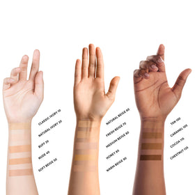 Neutrogena before and after showing medium coverage and evened skin tone